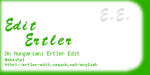 edit ertler business card